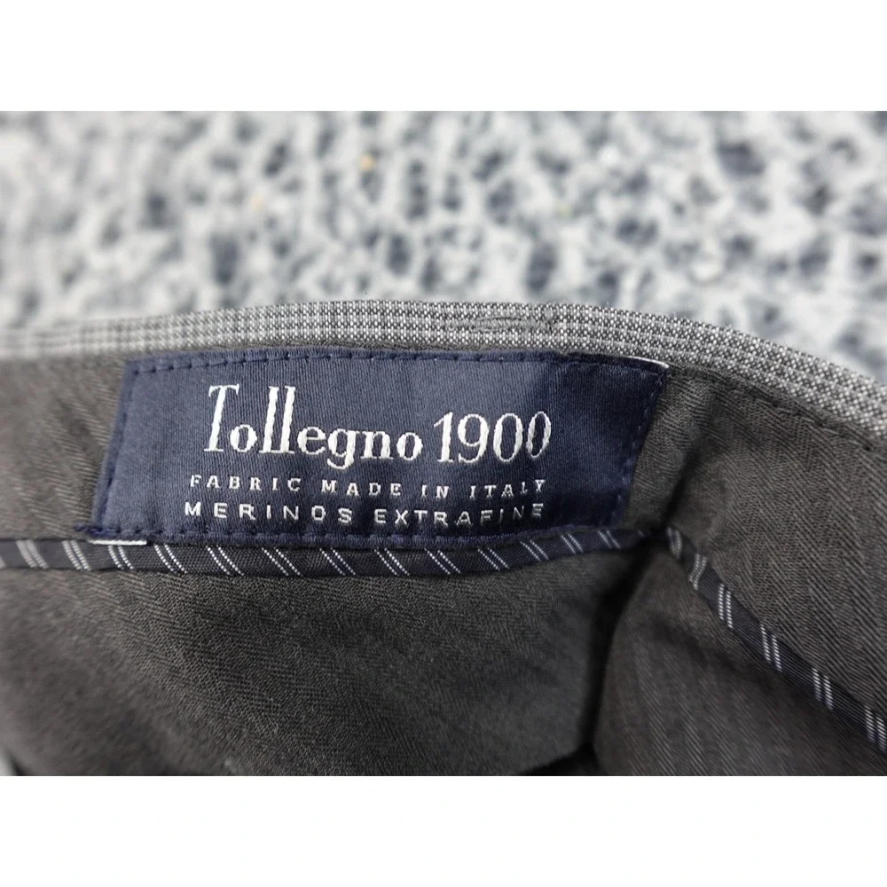 Banana Republic Dress Pants Mens 34x30 Grey Excellent Tollegno Italian Wool Slim